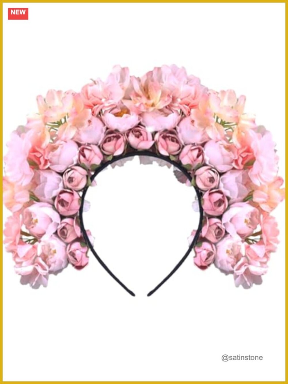 Handmade Wreath Flower Crown Hairband Double Sided Floral Headband
